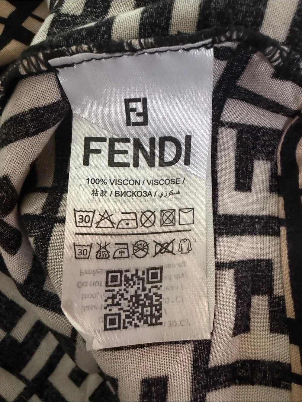 Authentic FENDI FF Zucca Monogram Sleeveless Shirt Dress — Size S